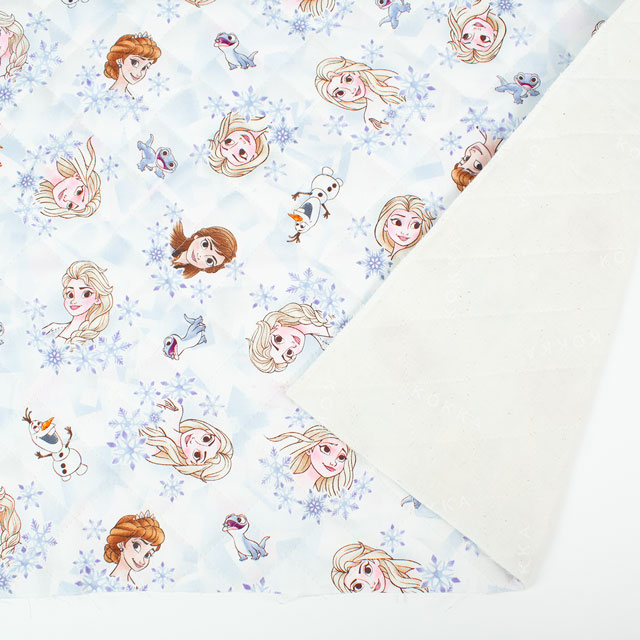 生地 BTSシリーズ ディズニー アナと雪の女王/キルティング(GRQ-1135) 1A.ホワイト 09Ae12_