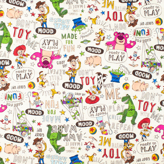 生地 BTSシリーズ ディズニー トイ・ストーリー/キルティング(GRQ-1137) 1A.キナリ 09Ae12_