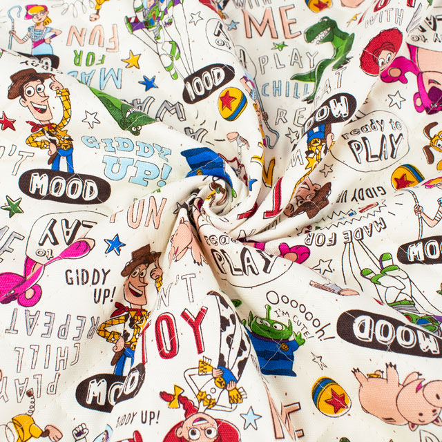 生地 BTSシリーズ ディズニー トイ・ストーリー/キルティング(GRQ-1137) 1A.キナリ 09Ae12_