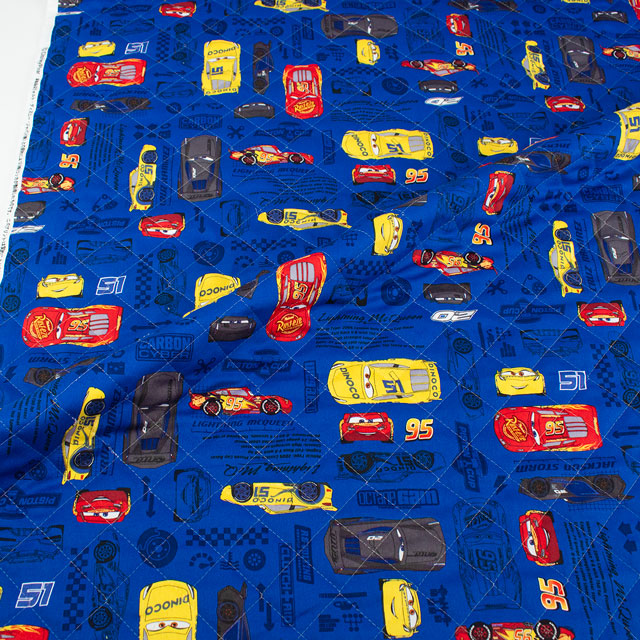 生地 BTSシリーズ ディズニー カーズ/キルティング(GRQ-1139) 1A.ネイビー 09Ae12_