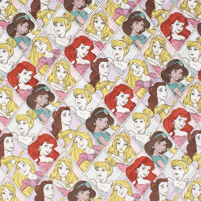 生地 BTSシリーズ ディズニープリンセス/キルティング(GRQ-1123) 1A.ピンク 09Ae12_