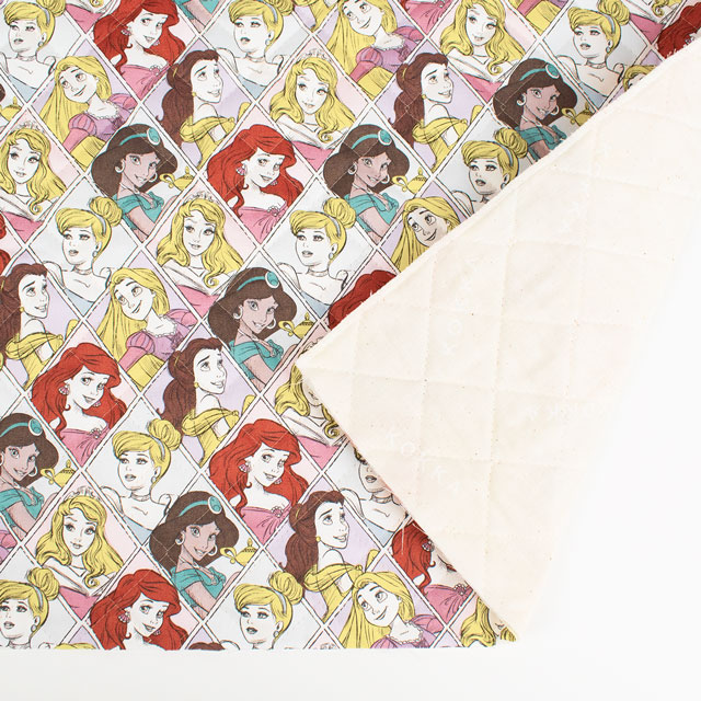 生地 BTSシリーズ ディズニープリンセス/キルティング(GRQ-1123) 1A.ピンク 09Ae12_