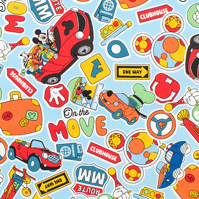 生地 BTSシリーズ ミッキーマウス のりもの/オックス(GR-1151) 1A.ブルー 09Ae99_