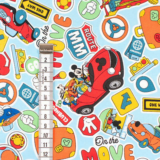 生地 BTSシリーズ ミッキーマウス のりもの/オックス(GR-1151) 1A.ブルー 09Ae99_