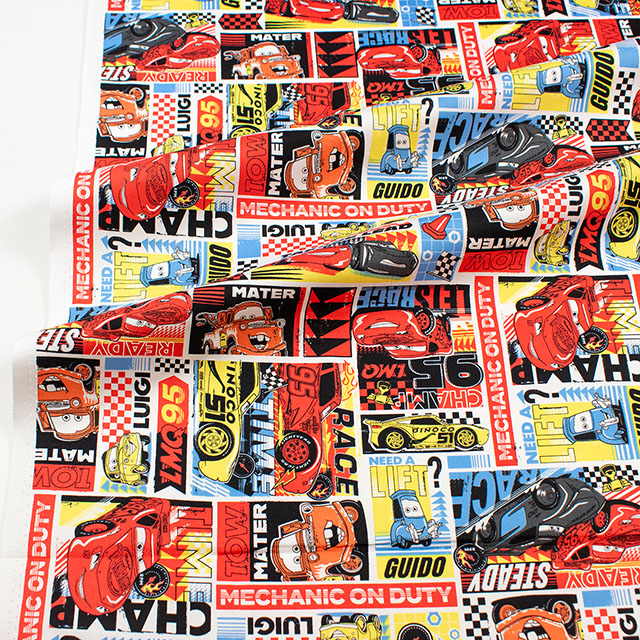 生地 BTSシリーズ カーズ レーサー柄/オックス(GR-1157) 1A.マルチ 09Ae99_