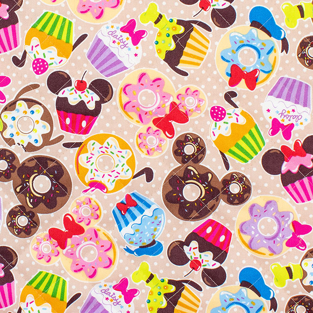 生地 BTSシリーズ ミッキー&フレンズ スイーツ/キルティング(GRQ-1150) 1A.ベージュ 09Ae99_