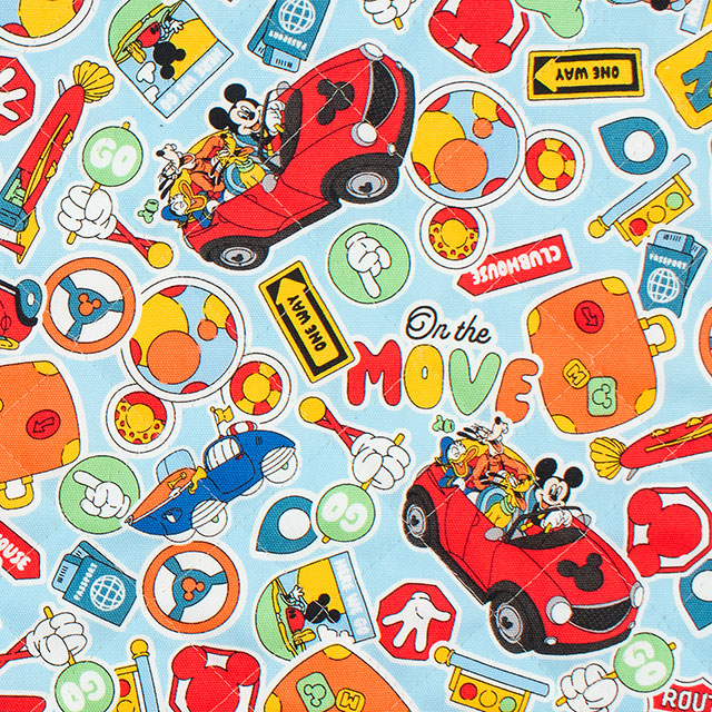 生地 BTSシリーズ ミッキーマウス のりもの/キルティング(GRQ-1151) 1A.ブルー 09Ae99_