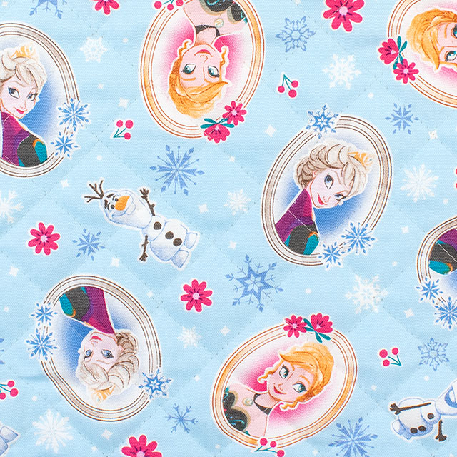 生地 BTSシリーズ アナと雪の女王 オーバル/キルティング（GRQ-1154） 1A.ブルー 09Ae99_