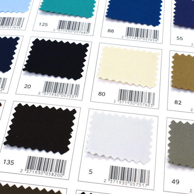 生地カラーサンプル帳 コーマギャバジン(230006) 15Yy88_