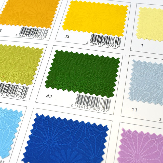 生地カラーサンプル帳 地紋織 紋菊 15Yy88_