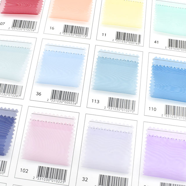 生地カラーサンプル帳 グラスオーガンジー(T2023) 15Yy88_