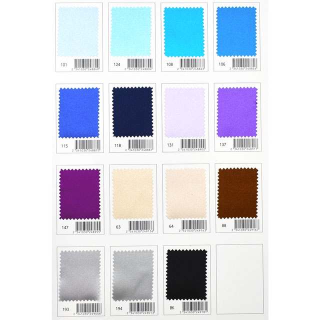 生地カラーサンプル帳 ソティサテン(1500) 15Yy88_