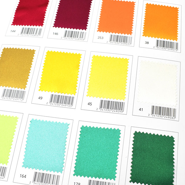 生地カラーサンプル帳 ソティサテン(1500) 15Yy88_