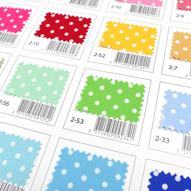 生地カラーサンプル帳 水玉ブロード(288190) 15Yy88_