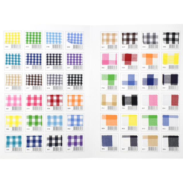 生地カラーサンプル帳 ギンガムチェック(240014) 15Yy88_
