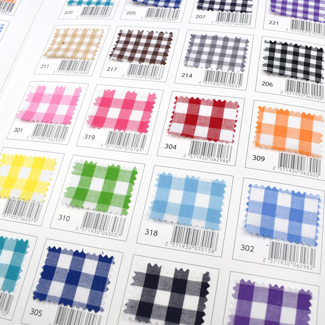 生地カラーサンプル帳 ギンガムチェック(240014) 15Yy88_