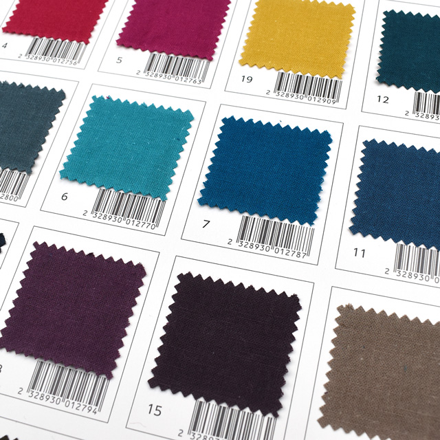 生地カラーサンプル帳 綿麻シーチングワッシャー(HSK610) 99Zz99_