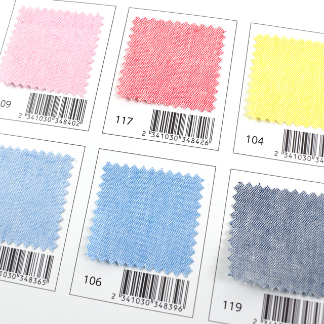 生地カラーサンプル帳 交織ダンガリーシリーズ(AD46100・AD46200・AD46300) 15Yy88_