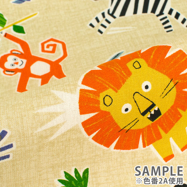 生地 CBプリント アニマル柄/ポプリン(3300) 2A.ベージュ 09Ae99_