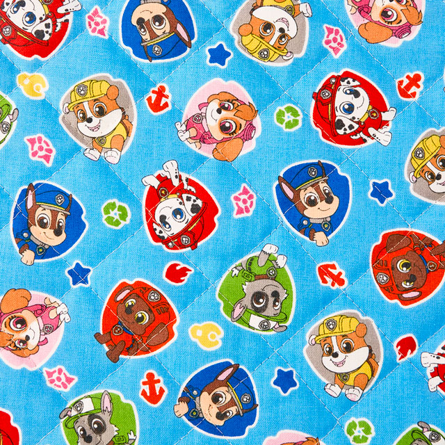 生地 パウ・パトロール バッジ柄/キルティング(GQ-4614) 1A.ブルー 09Ae12_