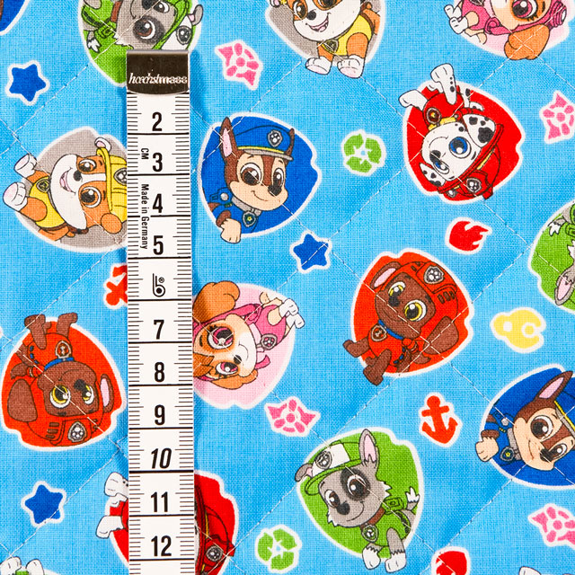 生地 パウ・パトロール バッジ柄/キルティング(GQ-4614) 1A.ブルー 09Ae12_