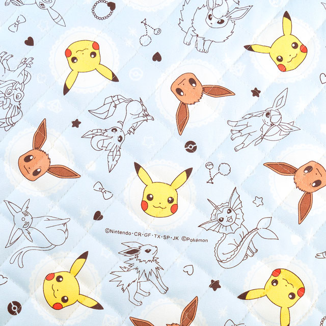 生地 ポケットモンスター イーブイ柄/キルティング(GQ-6119) 1B.ブルー 09Ae12_