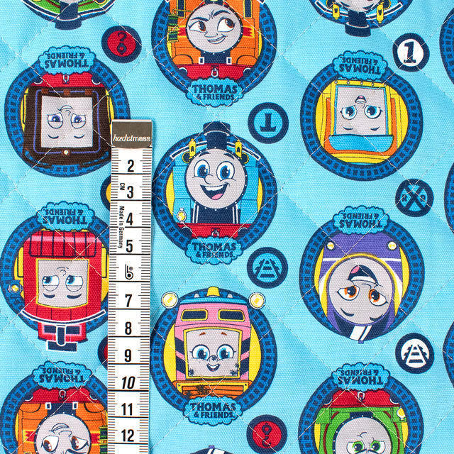 生地 きかんしゃトーマス サークル柄/キルティング(GQ-4539) 1B.サックス 09Ae12_