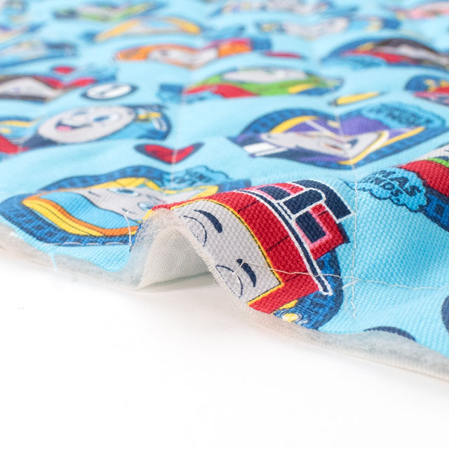 生地 きかんしゃトーマス サークル柄/キルティング(GQ-4539) 1B.サックス 09Ae12_