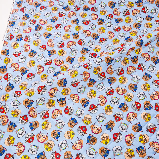 生地 パウ・パトロール フェイス柄/キルティング(GQ-4618) 1A.ブルー 09Ae12_