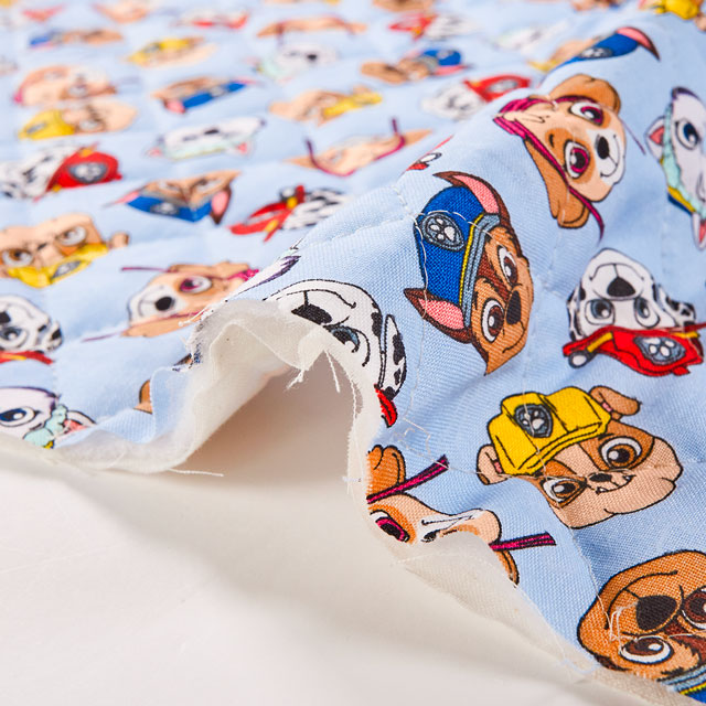 生地 パウ・パトロール フェイス柄/キルティング(GQ-4618) 1A.ブルー 09Ae12_