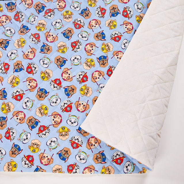 生地 パウ・パトロール フェイス柄/キルティング(GQ-4618) 1A.ブルー 09Ae12_