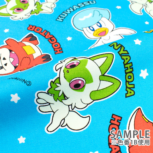 生地 ポケットモンスター キャプテン柄/オックス(G-6123) 1B.ライトブルー 09Ae12_