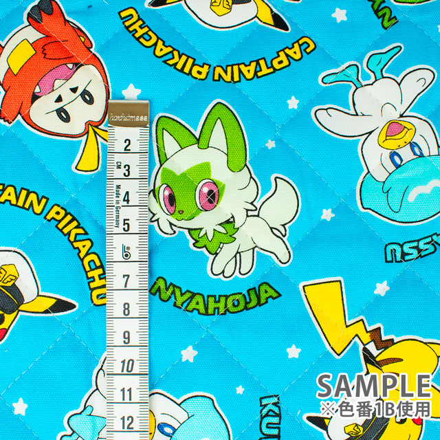 生地 ポケットモンスター キャプテン柄/キルティング(GQ-6123) 1B.ライトブルー 99Zz99_