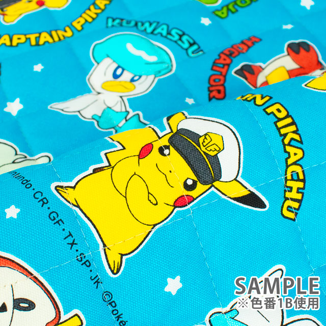 生地 ポケットモンスター キャプテン柄/キルティング(GQ-6123) 1B.ライトブルー 99Zz99_