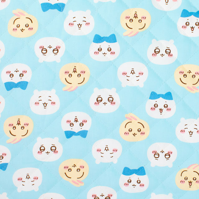 生地 ちいかわ フェイス柄/キルティング(GQ-2573) 1A.ブルー 99Zz99_