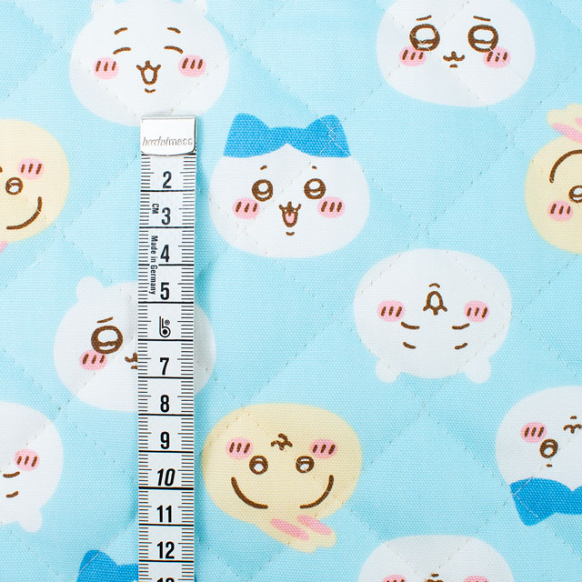 生地 ちいかわ フェイス柄/キルティング(GQ-2573) 1A.ブルー 99Zz99_