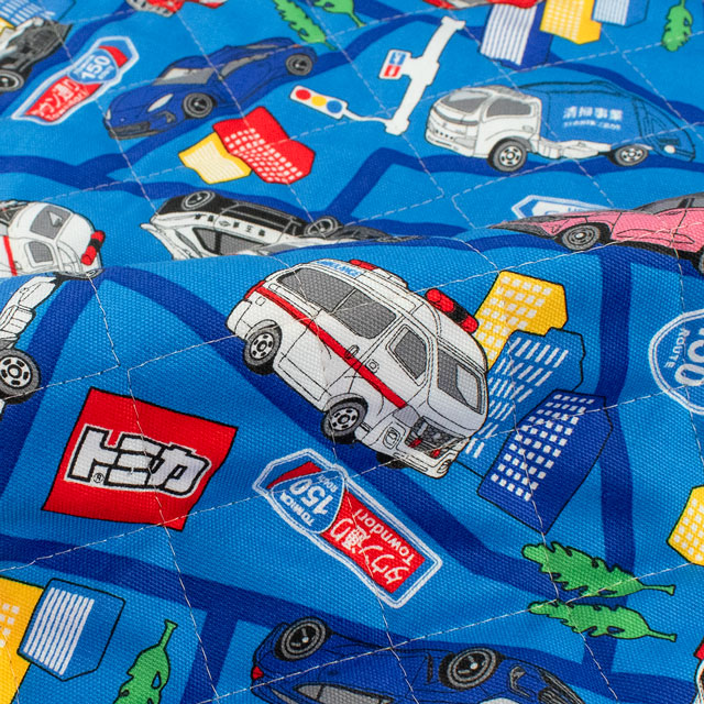 生地 トミカ ハイウェイ/キルティング(GQ6127) 1A.ブルー 09Ae99_