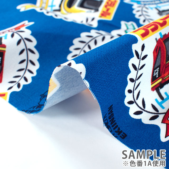 生地 プラレール リース/オックス(G6128) 1A.ブルー 09Ae99_