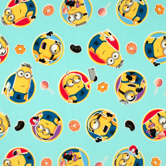 生地 ミニオン スイーツ/オックス(G4211) 1B.ブルー 09Ae99_