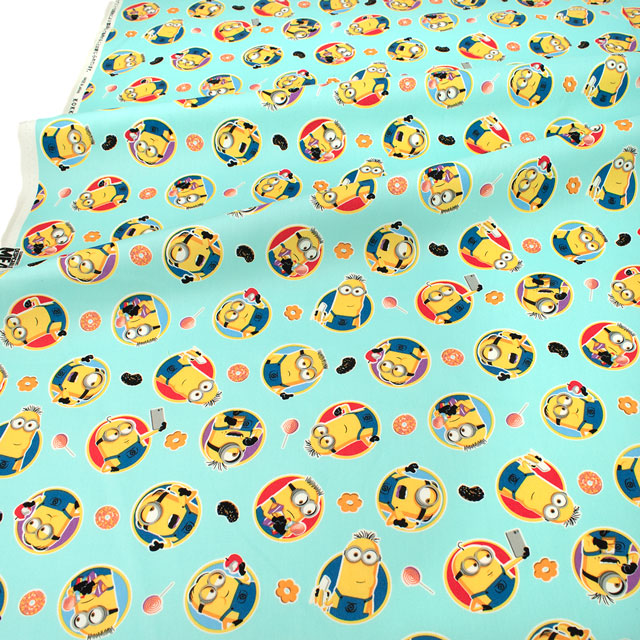 生地 ミニオン スイーツ/オックス(G4211) 1B.ブルー 09Ae99_