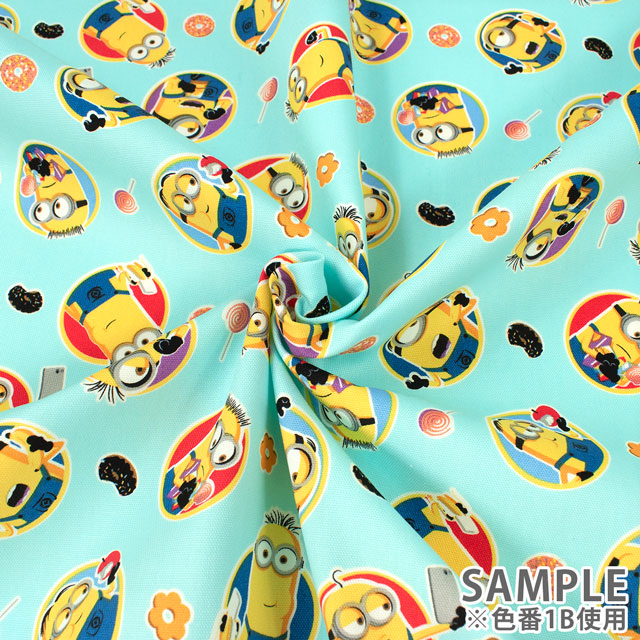 生地 ミニオン スイーツ/オックス(G4211) 1B.ブルー 09Ae99_