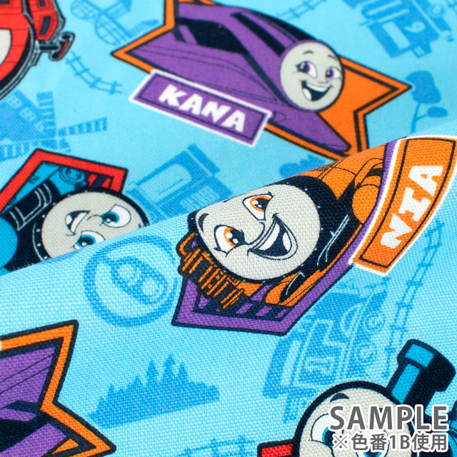 生地 きかんしゃトーマス 総柄/オックス(G4540) 1B.サックス 09Ae99_