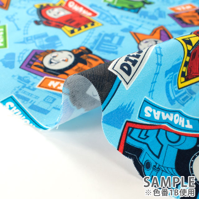 生地 きかんしゃトーマス 総柄/オックス(G4540) 1B.サックス 09Ae99_