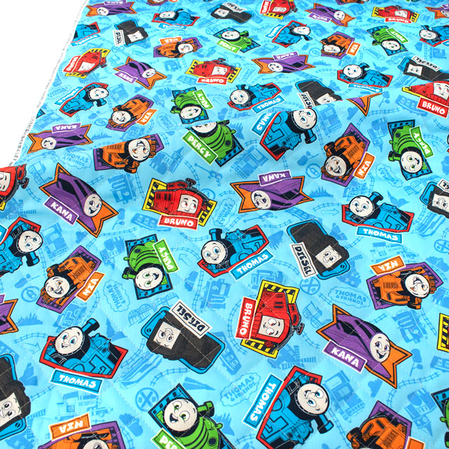 生地 きかんしゃトーマス 総柄/キルティング(GQ4540) 1B.サックス 09Bi20_