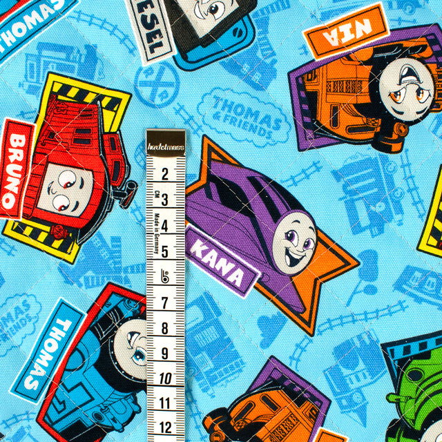 生地 きかんしゃトーマス 総柄/キルティング(GQ4540) 1B.サックス 09Bi20_