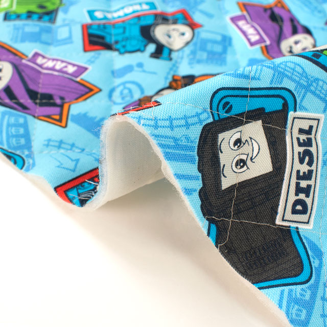 生地 きかんしゃトーマス 総柄/キルティング(GQ4540) 1B.サックス 09Bi20_