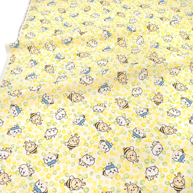 生地 ちいかわ 小花柄/オックス(G2574) 1A.イエロー 09Ae99_