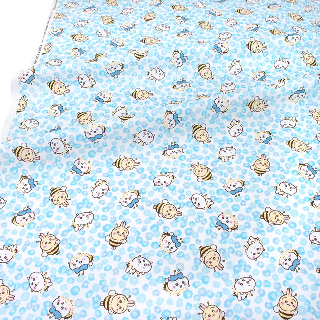 生地 ちいかわ 小花柄/オックス(G2574) 1B.ブルー 09Ae99_