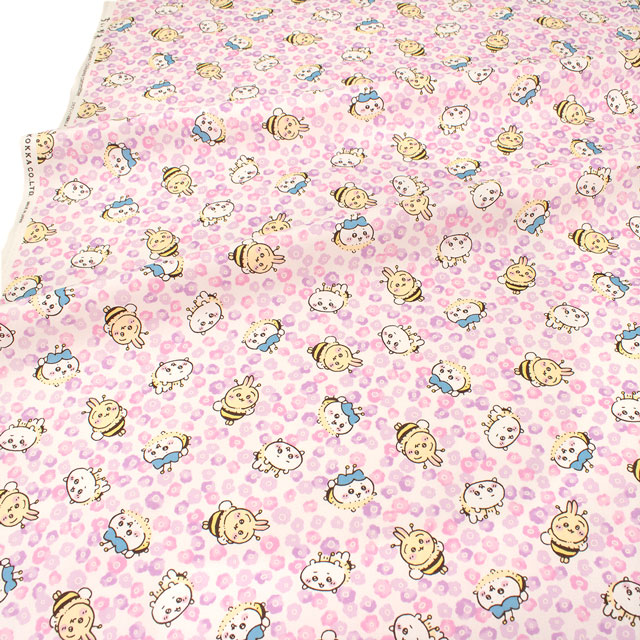 生地 ちいかわ 小花柄/オックス(G2574) 1C.ピンク 09Ae99_