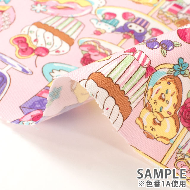 生地 サンリオキャラクターズ ケーキ柄/オックス(G8968) 1B.クリーム 09Ae99_